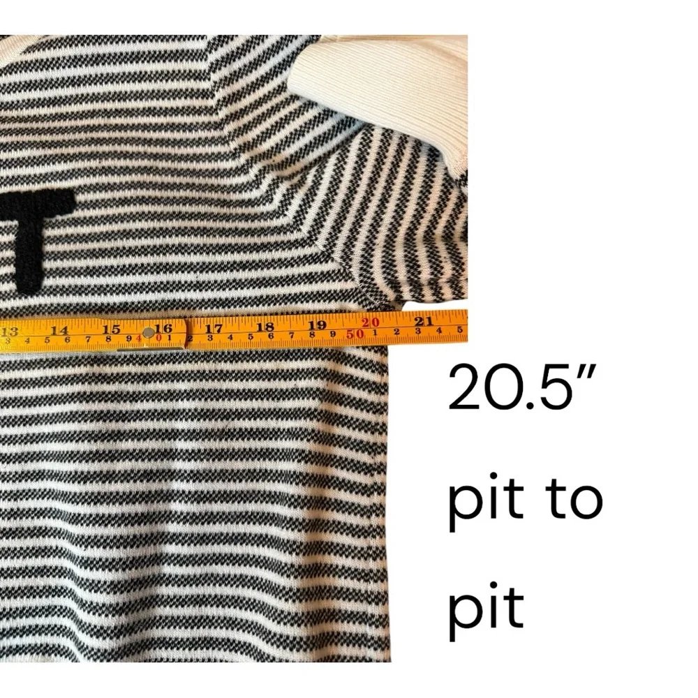 Karl Lagerfeld Black and White Striped Sweater - Picture 8 of 11